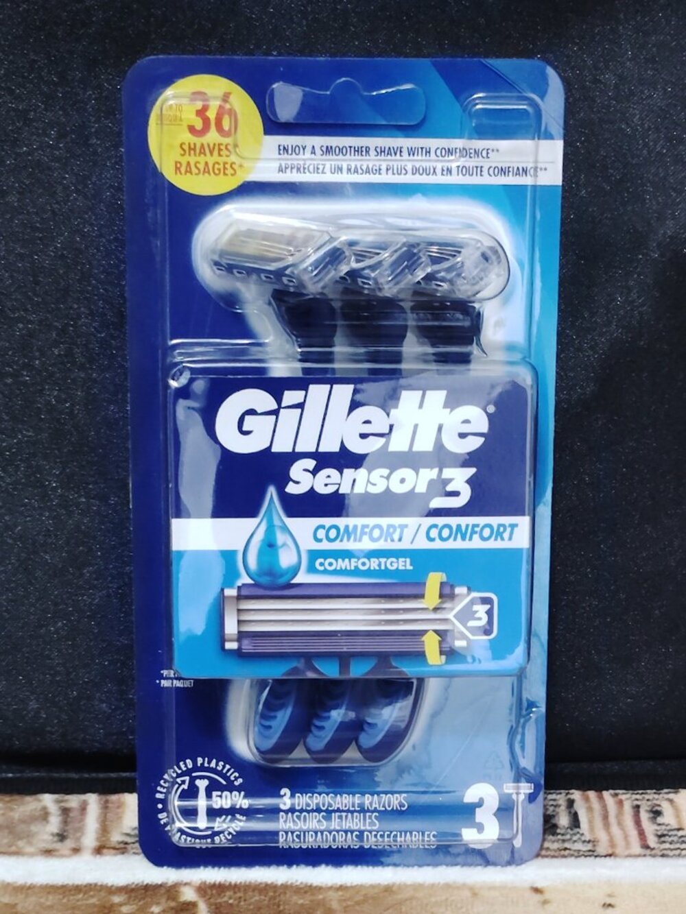 Gillette Sensor3 Men's Disposable Razor, 3.0 Each